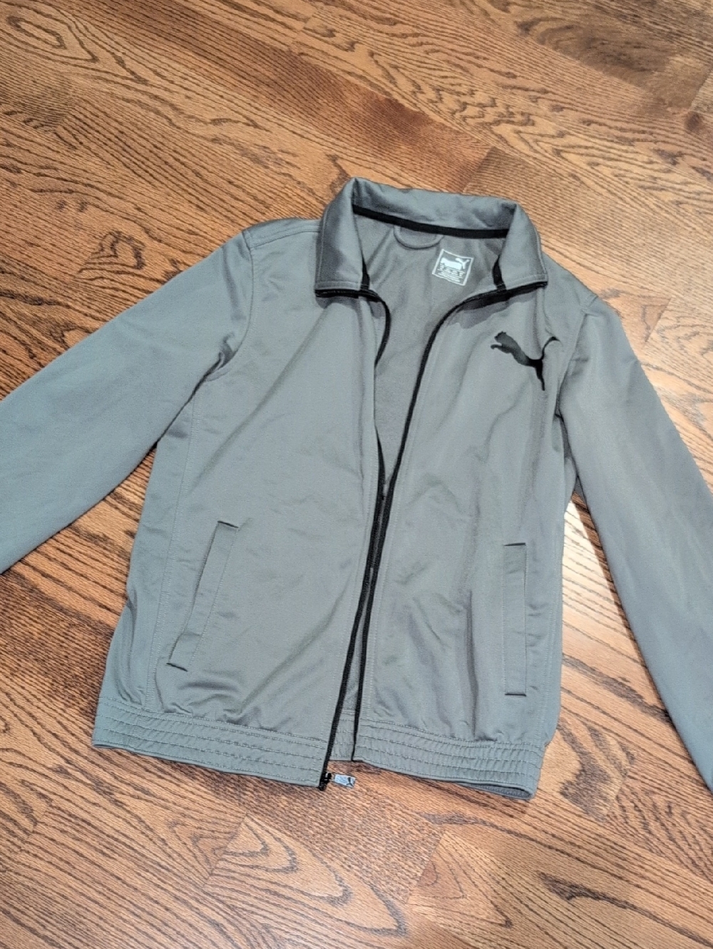 Puma Men's Light Gray Full-Zip Shirt Jacket